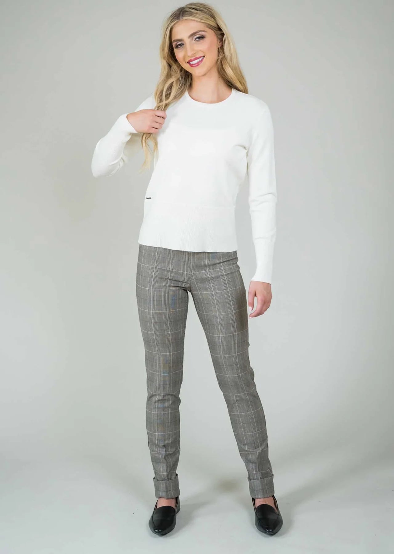 Feline Plaid Ankle Pant W/Pockets Lisette L