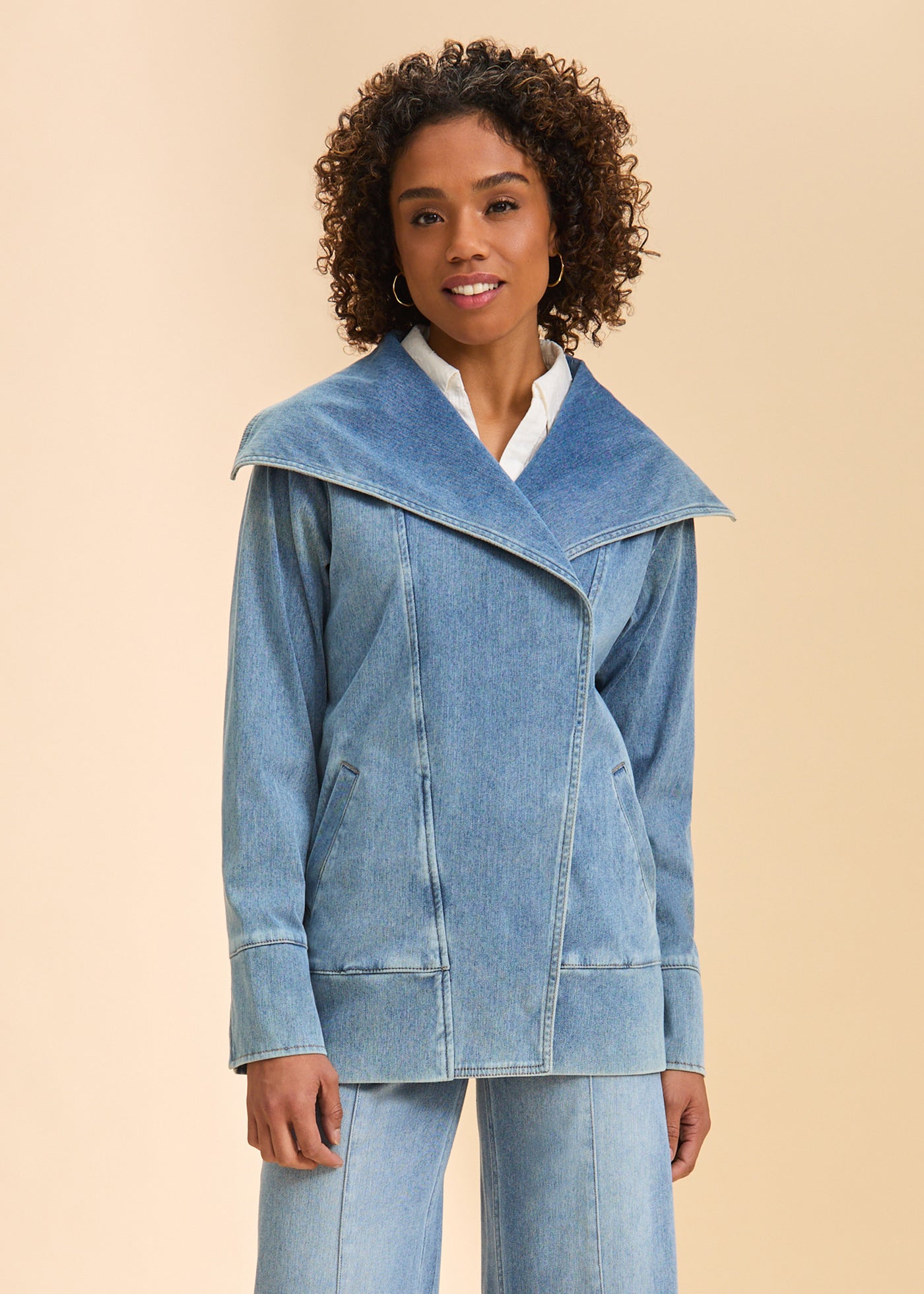 Draped Front Jacket French Dressing Jeans