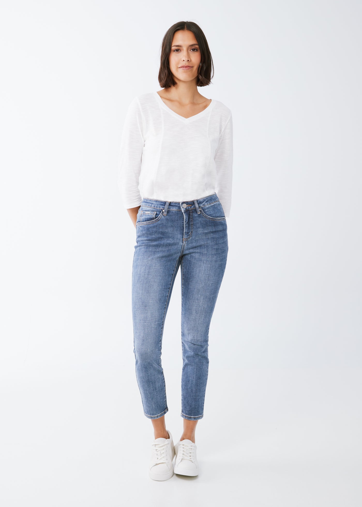 Olivia Slim Ankle French Dressing Jeans