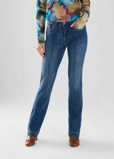 Olivia Pintuck Bootleg French Dressing Jeans