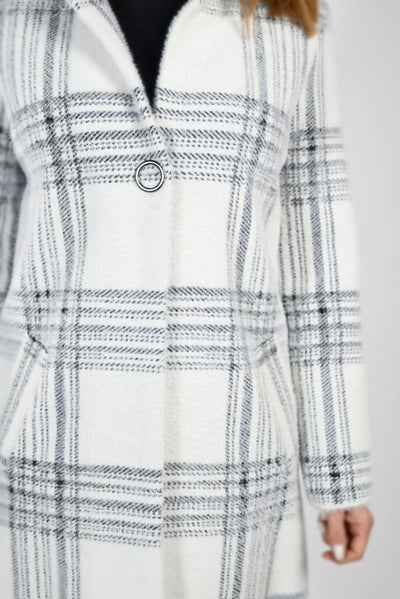 Frank Lyman Long Plaid Cardigan 