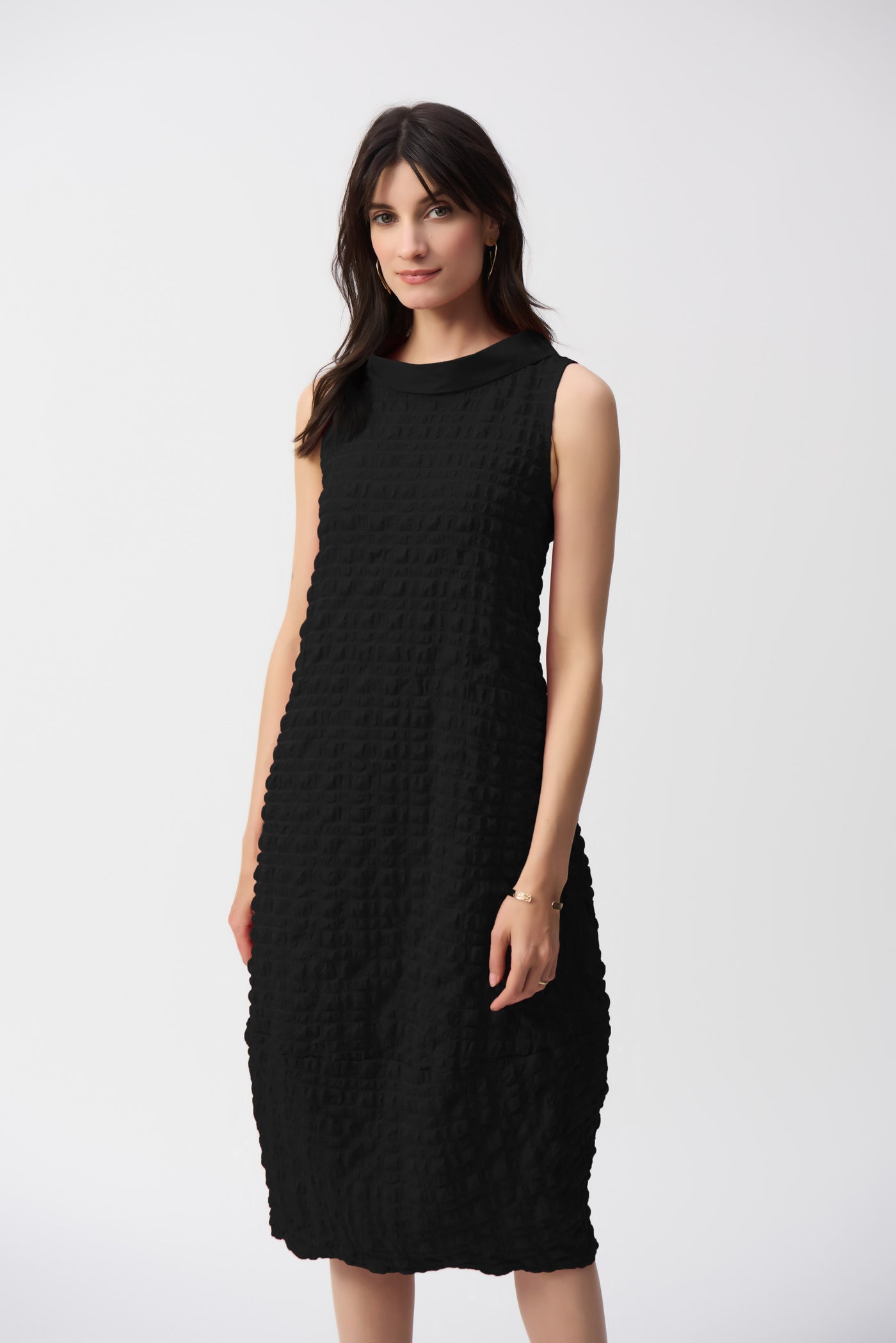 Textured Woven Sleeveless Cocoon Dress Joseph Ribkoff