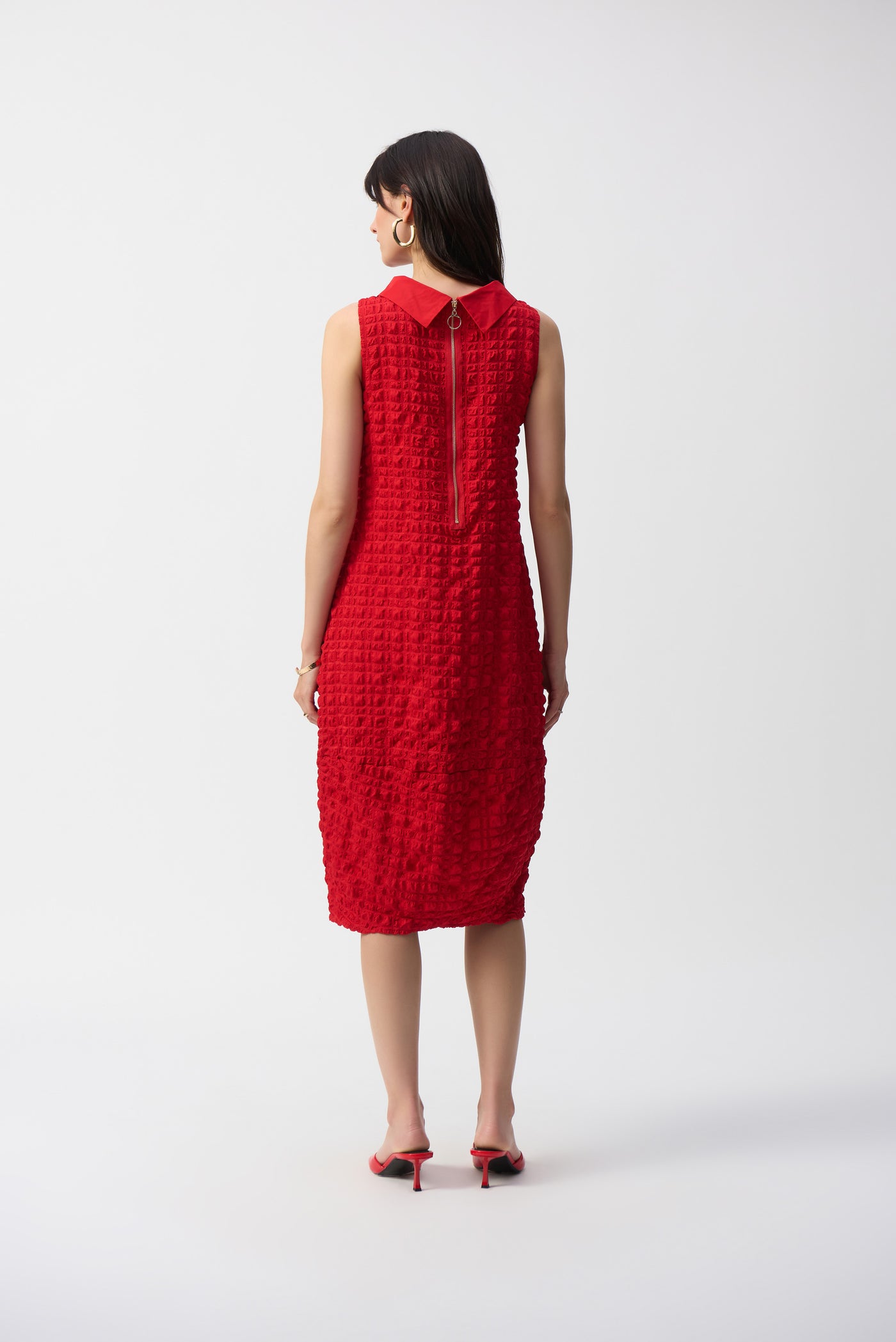 Textured Woven Sleeveless Cocoon Dress Joseph Ribkoff