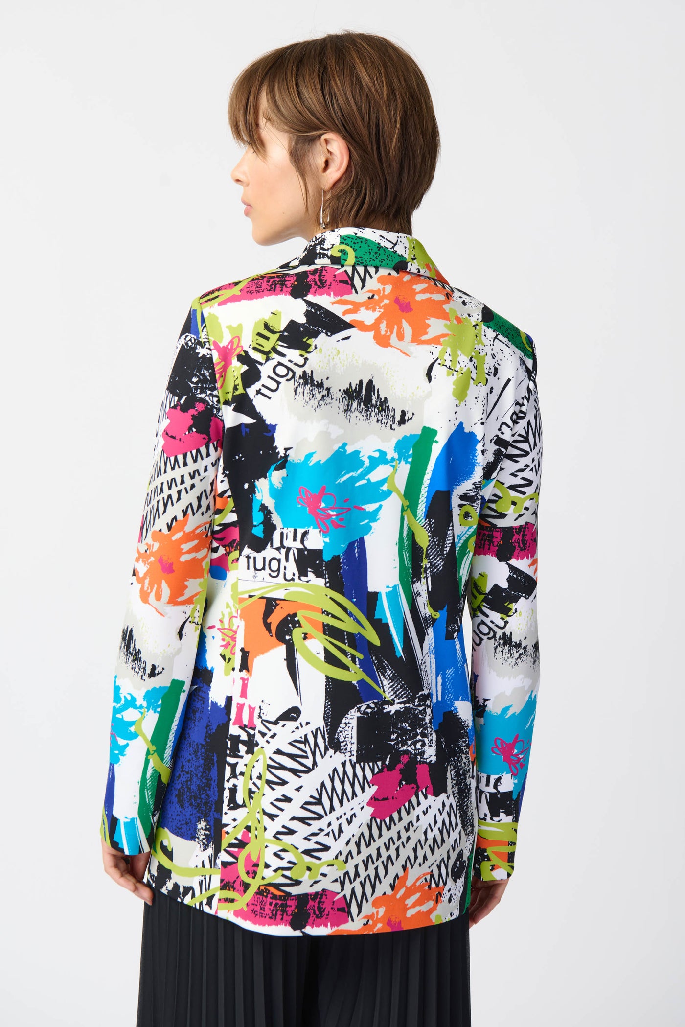 Joseph Ribkoff Abstract Print Silky Knit Blazer 