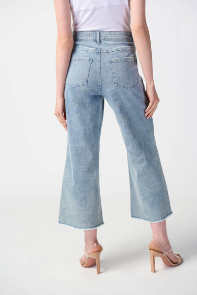 Joseph Ribkoff Culotte Jeans With Embellished Front Seam 