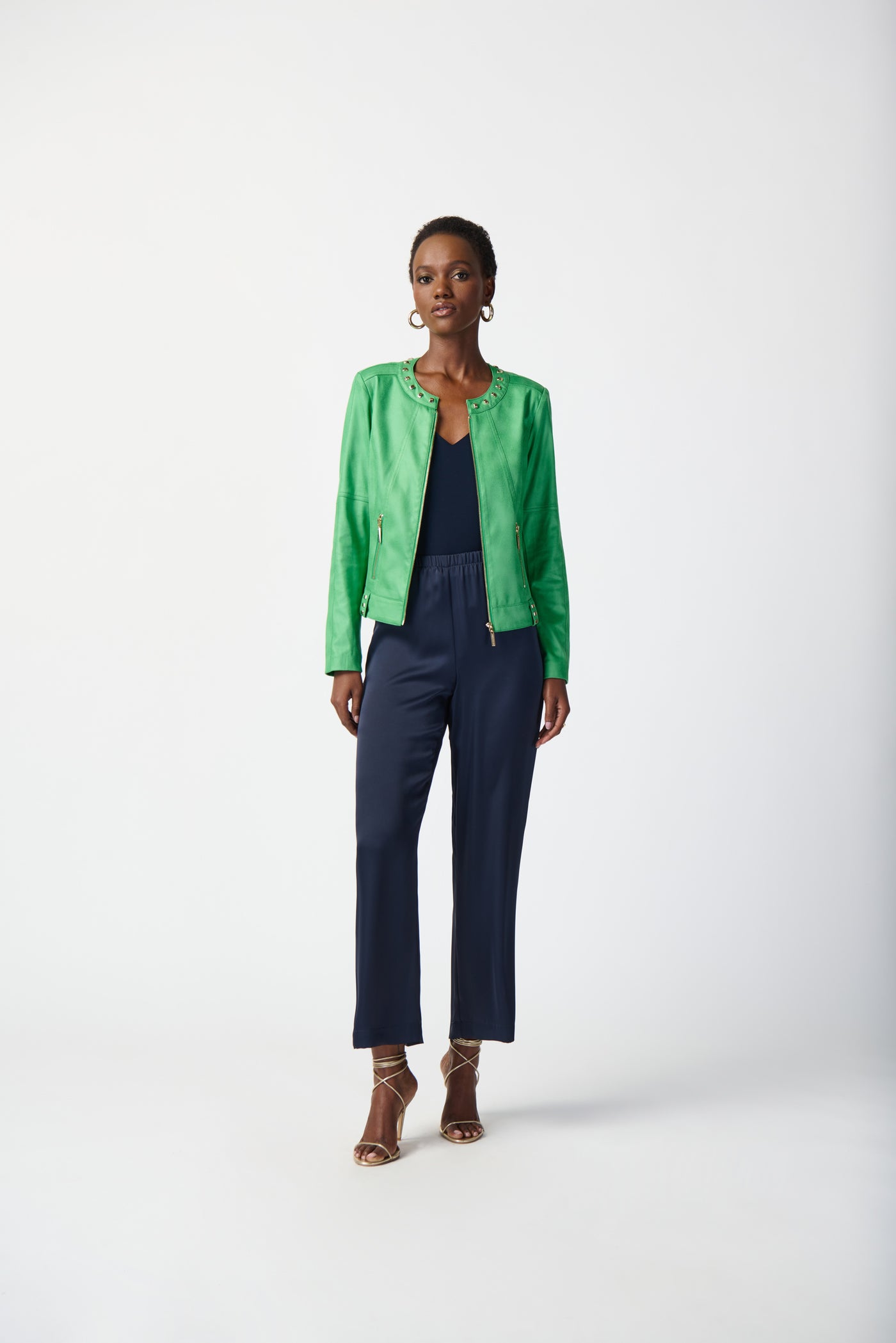 Joseph Ribkoff Foiled Suede Jacket 