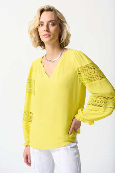 Georgette Puff Sleeve Top Joseph Ribkoff