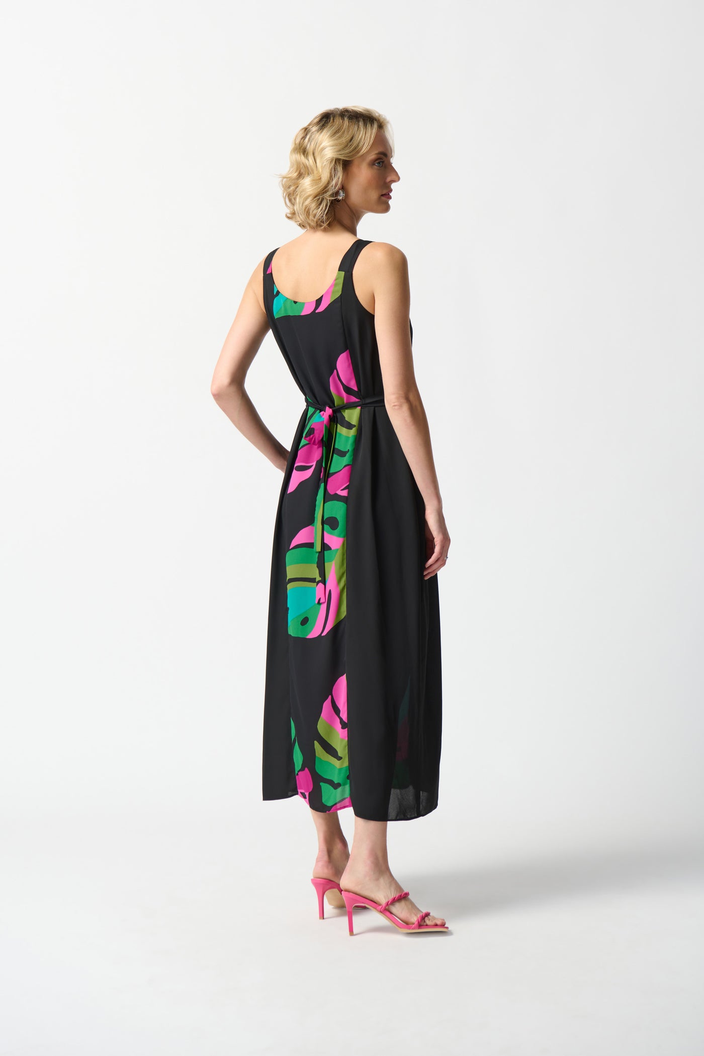 Georgette Tropical Print Dress Joseph Ribkoff