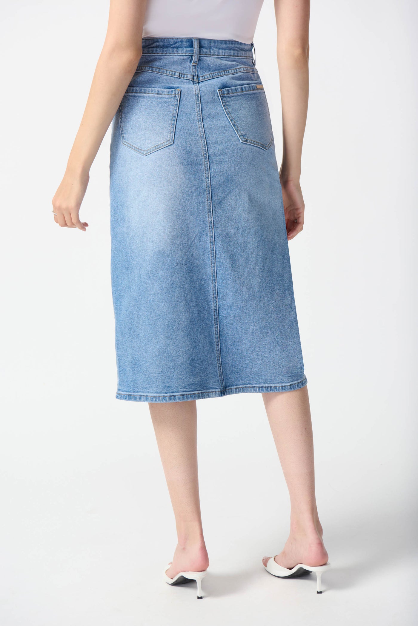 Joseph Ribkoff Denim A-Line Skirt 