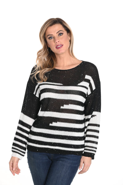 Striped Knit Sweater Frank Lyman