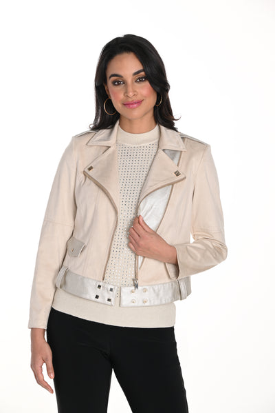 Faux Suede Moto Jacket Frank Lyman