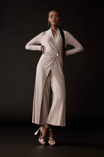 Shiny Knit Wide Leg Jumpsuit Joseph Ribkoff