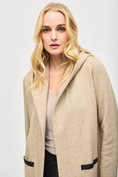 Sweater Knit Hooded Cover-Up Joseph Ribkoff