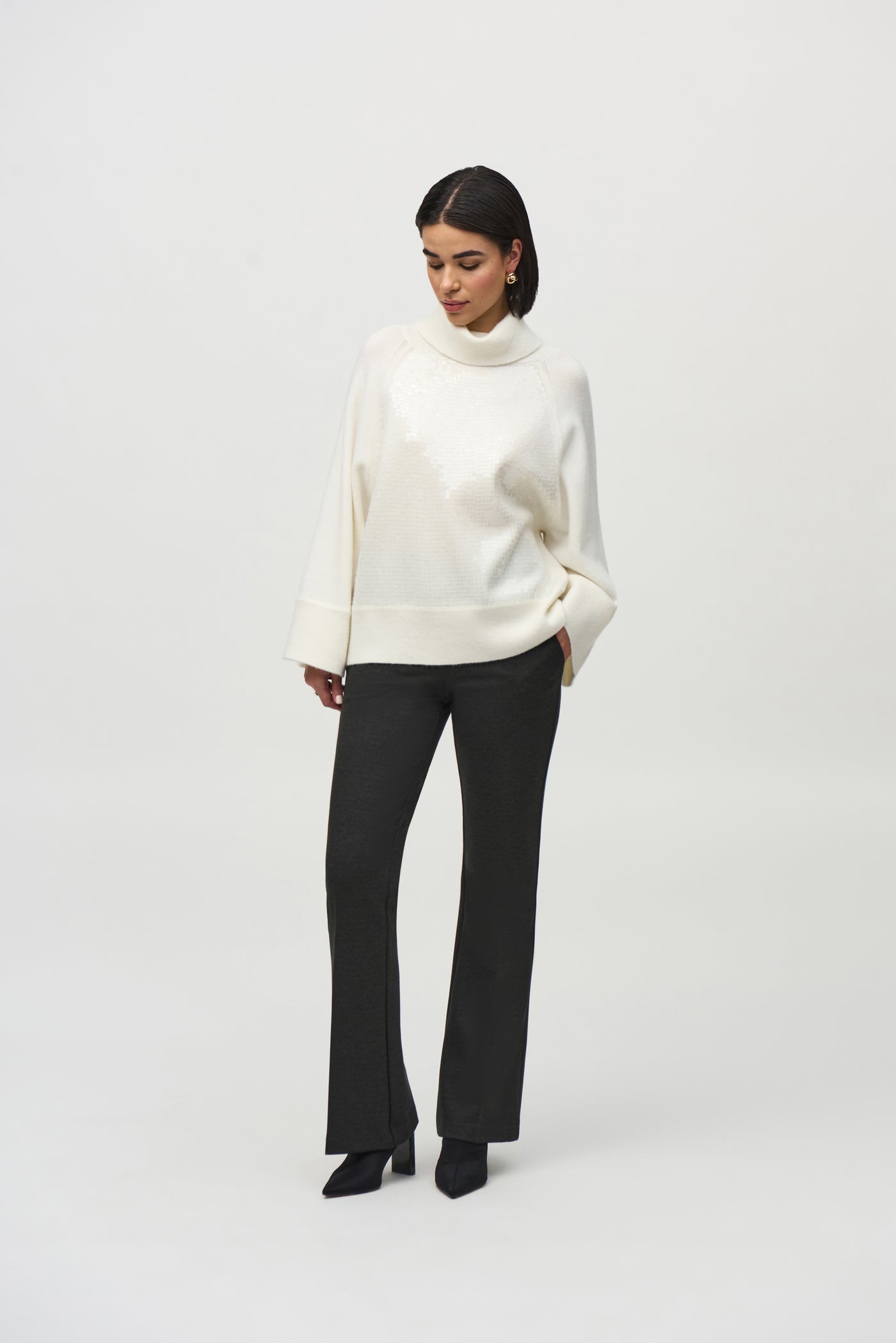 Heavy Knit Flared Pull-On Pants Joseph Ribkoff