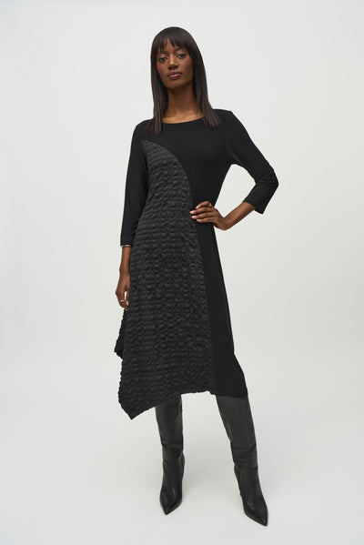 Silky Knit And Jacquard Handkerchief Dress Joseph Ribkoff