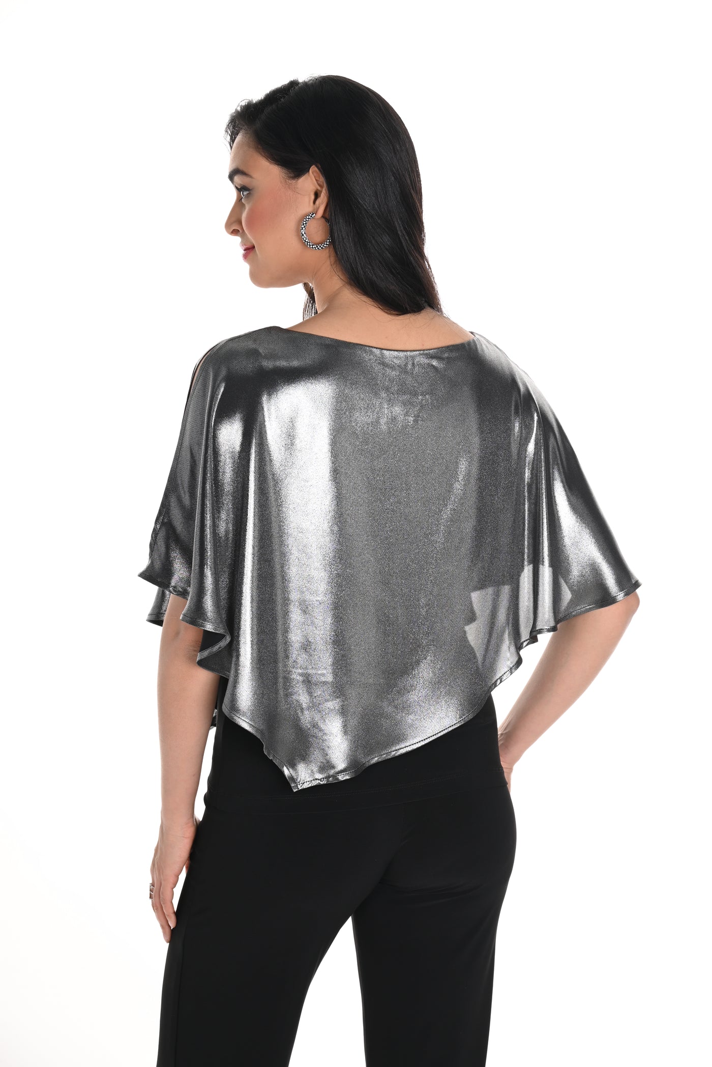 Metallic Crew Neck Pullover Frank Lyman