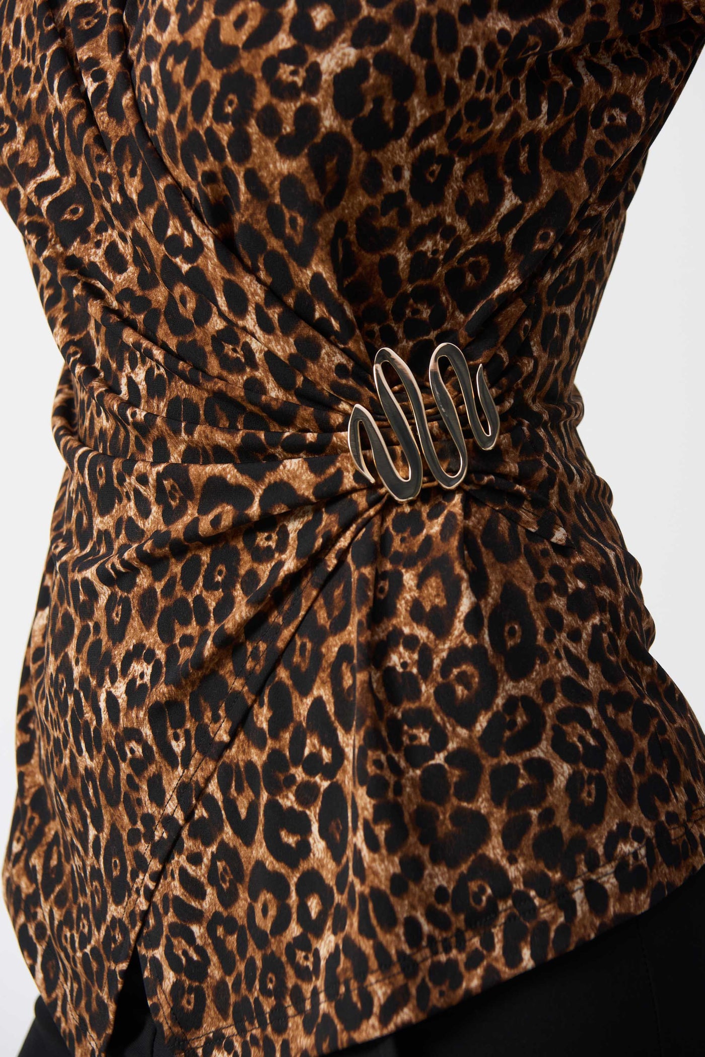 Silky Knit Animal Print Fitted Top Joseph Ribkoff