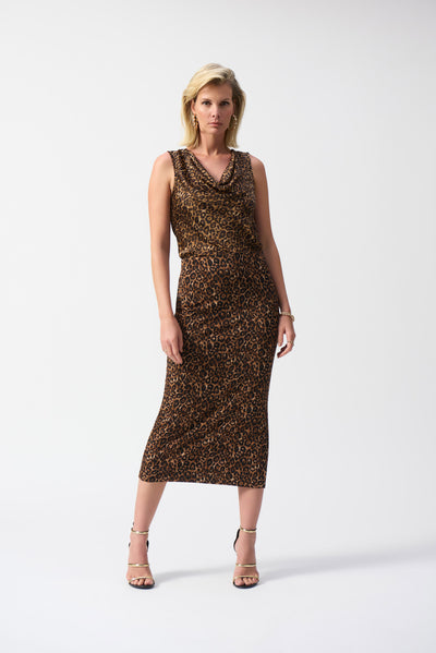 Silky Knit Animal Print Skirt Joseph Ribkoff