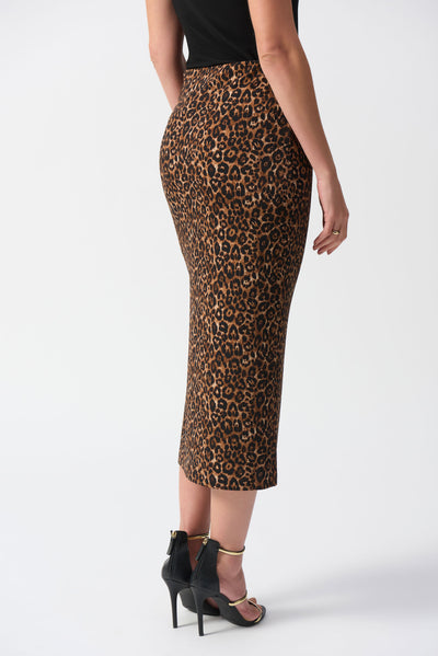 Silky Knit Animal Print Skirt Joseph Ribkoff