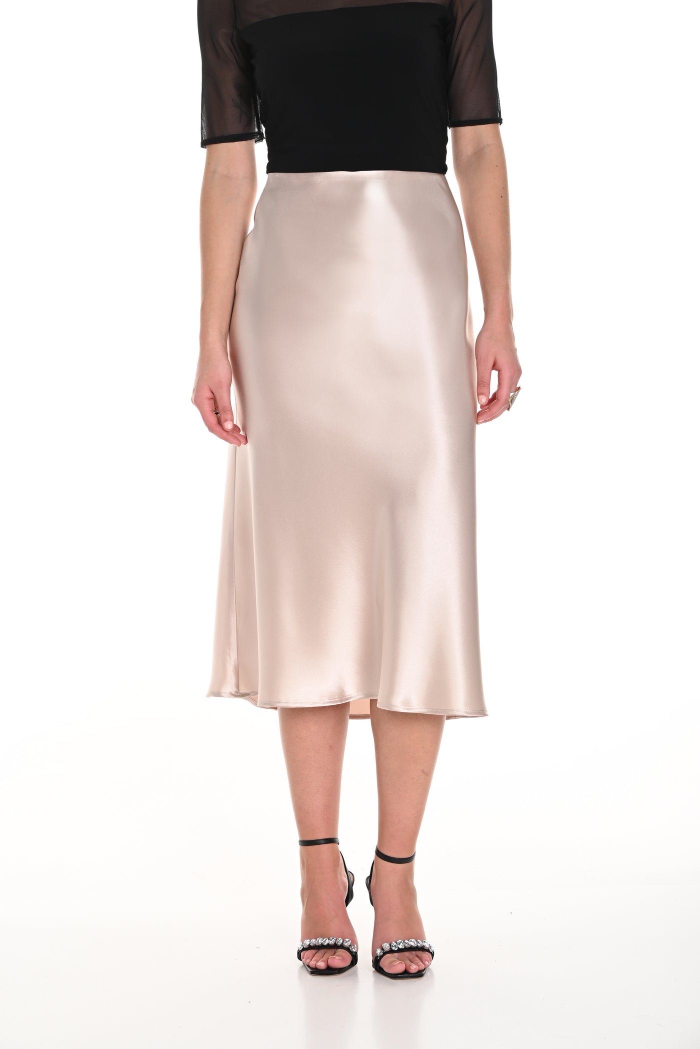 Satin Midi Skirt Frank Lyman