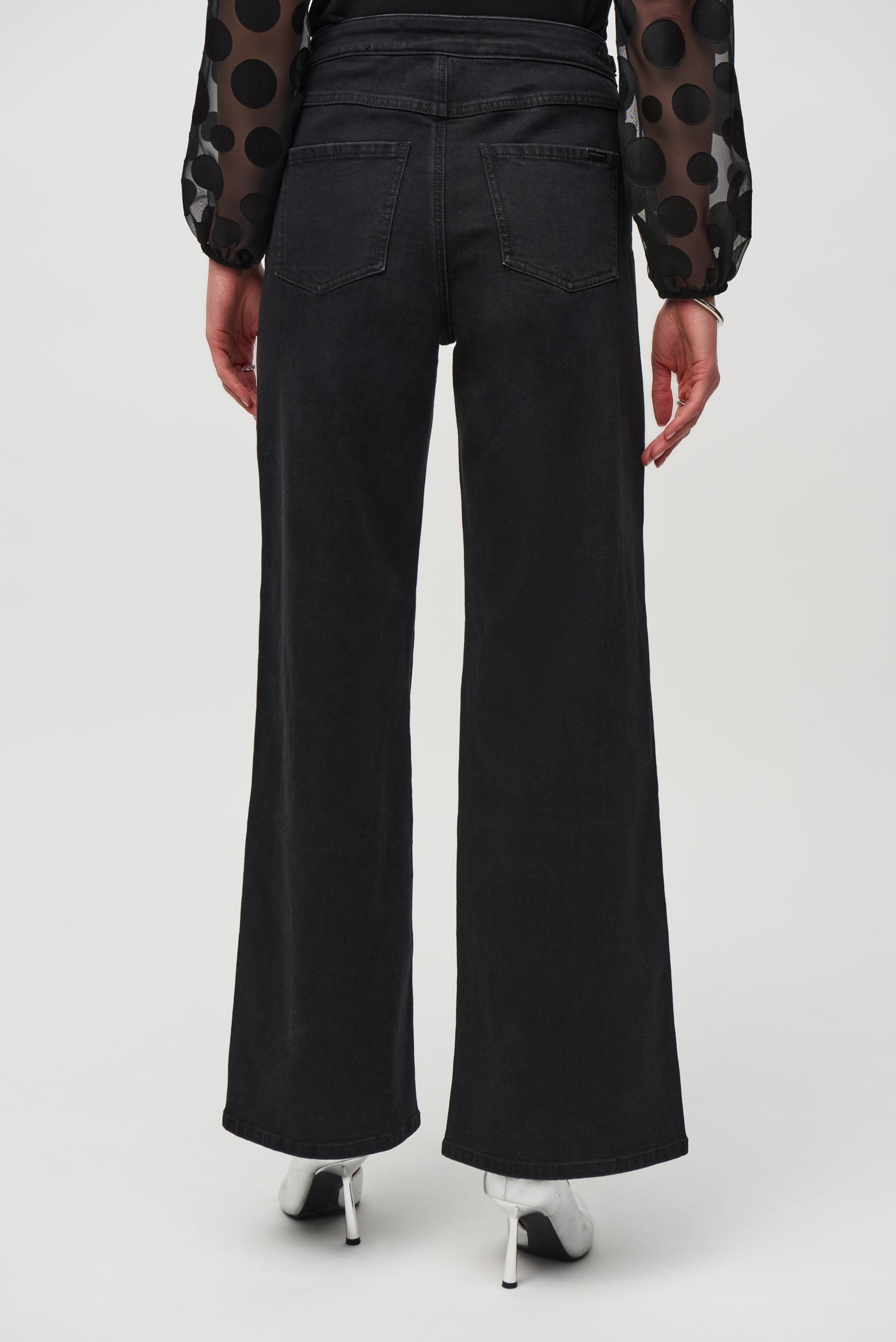 High-Rise Wide-Leg Denim Pants Joseph Ribkoff