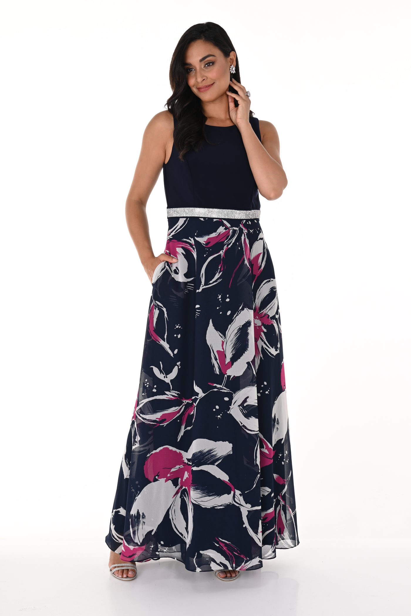 Floral Printed Maxi Dress Frank Lyman