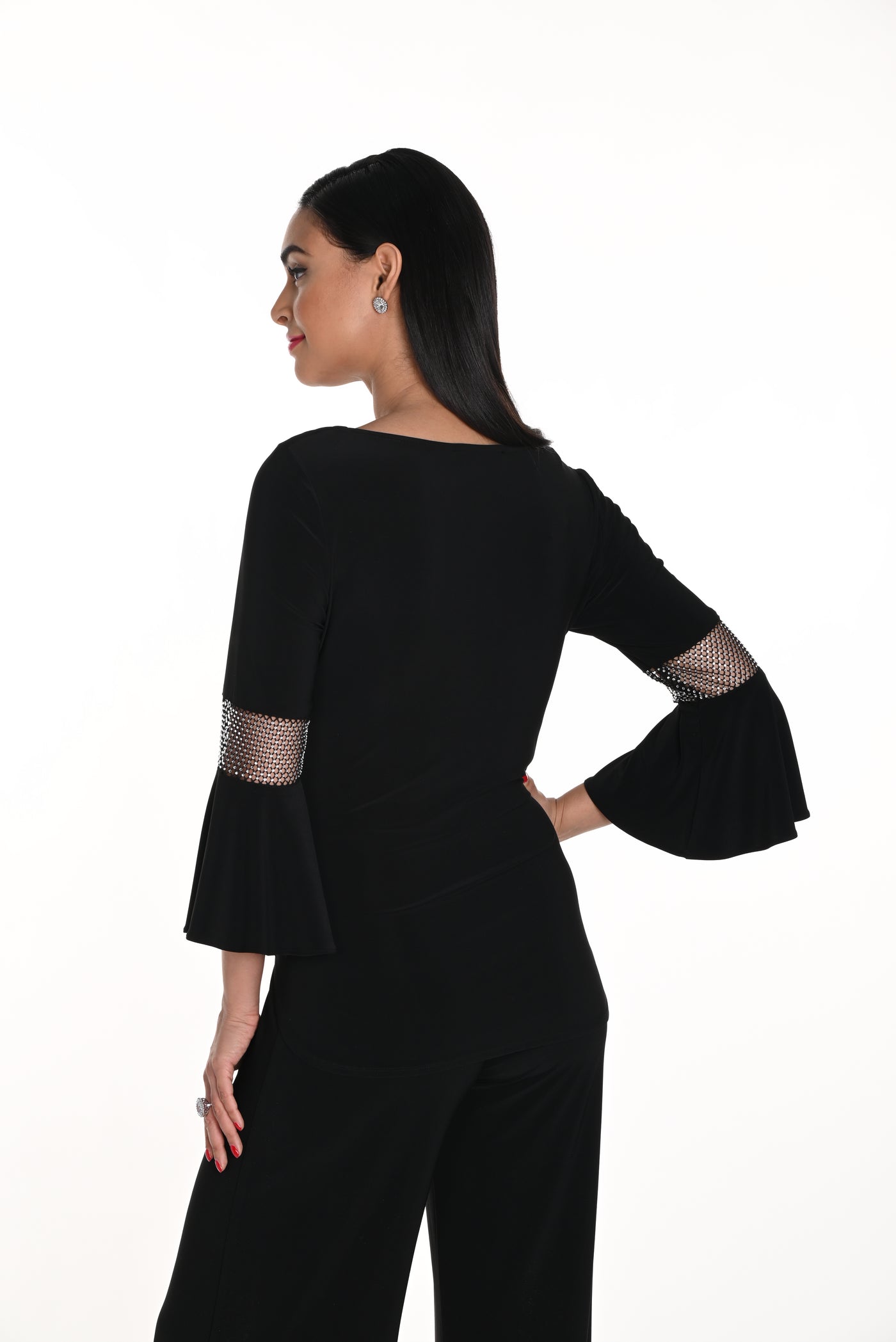 Cowl Neck Flare-Sleeve Pullover Frank Lyman