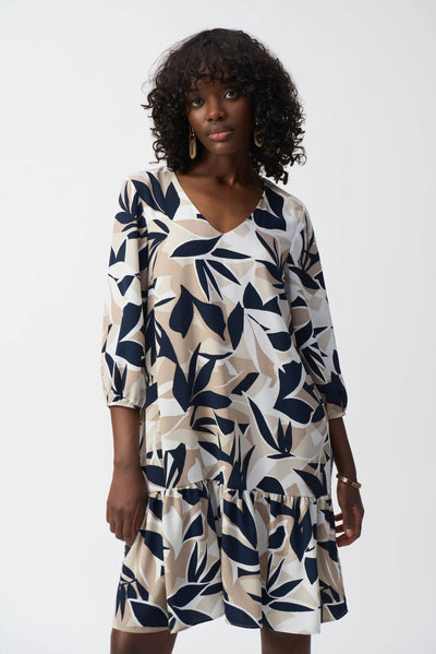 Gauze Tropical Print Trapeze Dress - Dream Pants