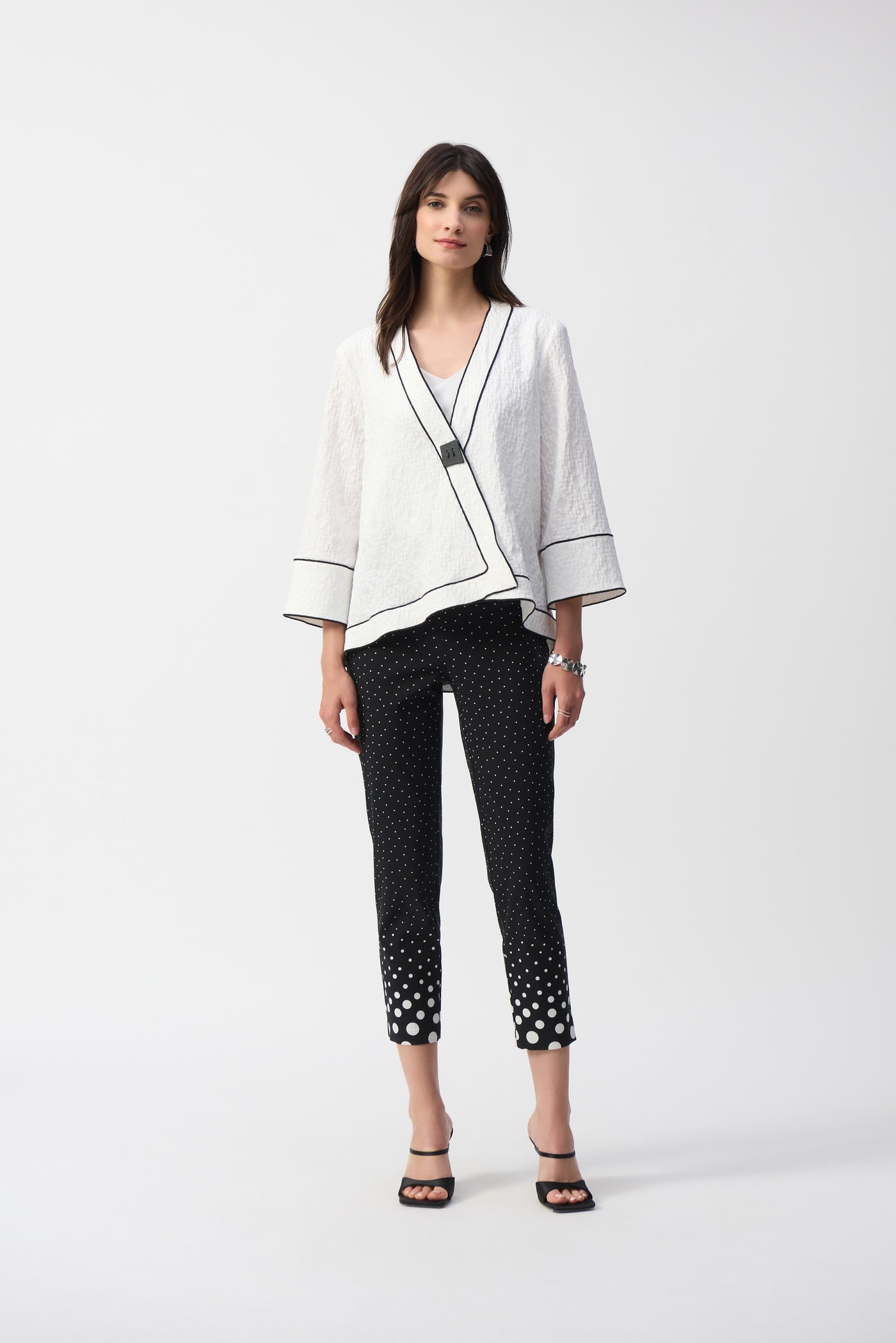 Jacquard Woven Swing Jacket Joseph Ribkoff