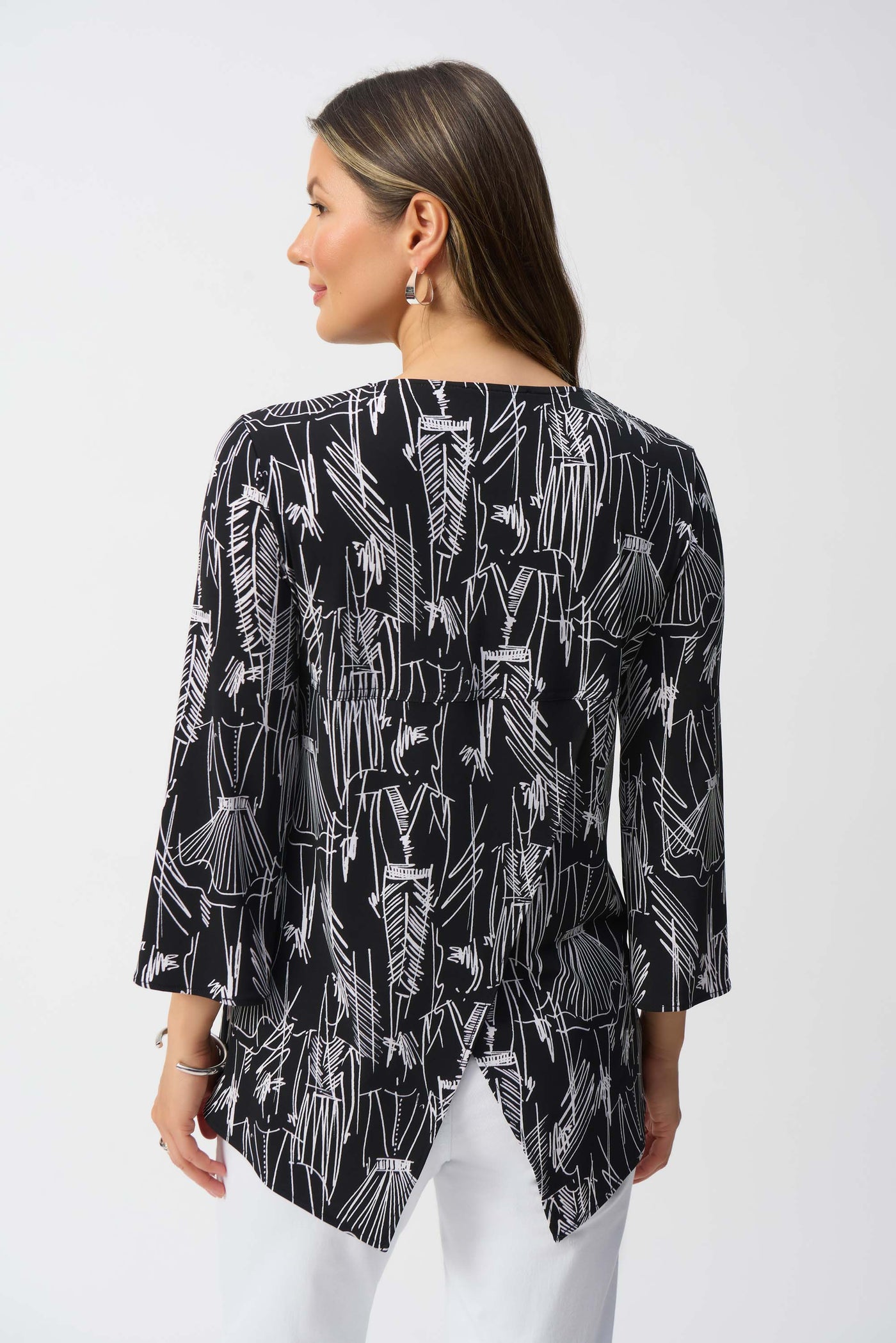 Silky Knit Conversational Print Tunic Joseph Ribkoff