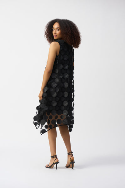 3D Dot Sleeveless Trapeze Dress Joseph Ribkoff