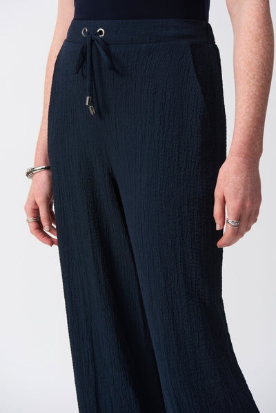 Seersucker Wide Leg Pull-On Pants Joseph Ribkoff