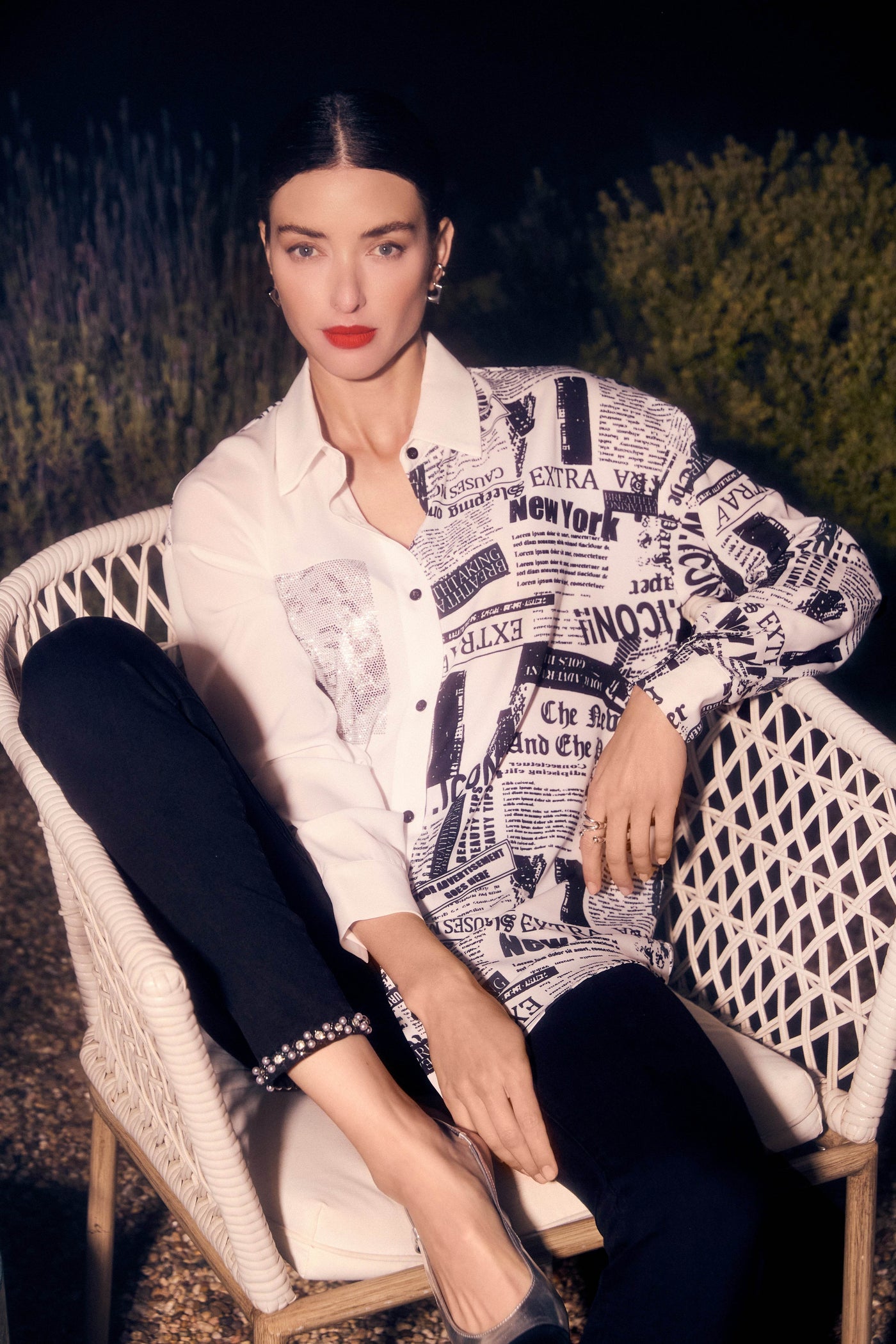 Buttoned Graphic Print Shirt - Dream Pants