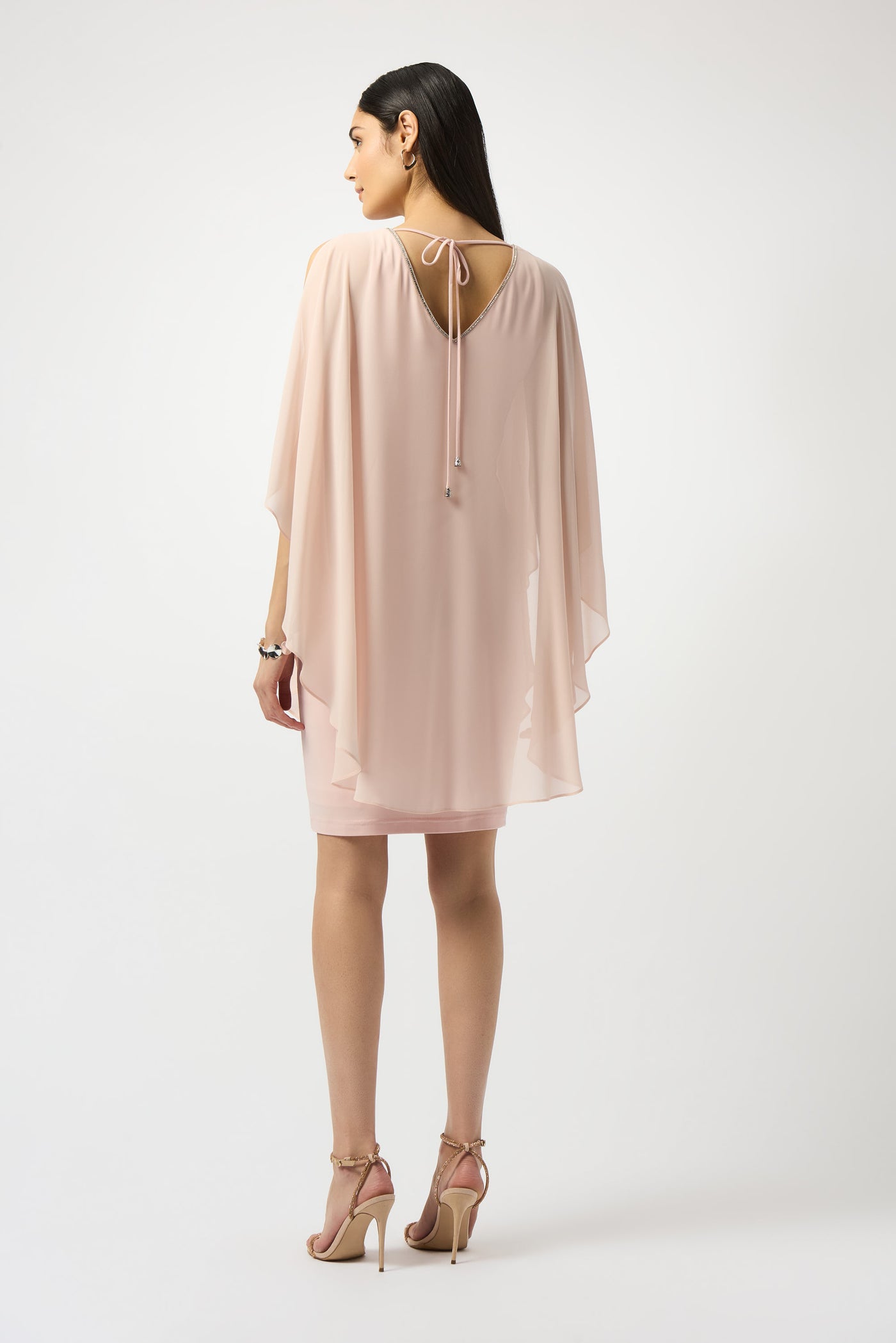 Signature Chiffon and Silky Knit Layered Dress Joseph Ribkoff