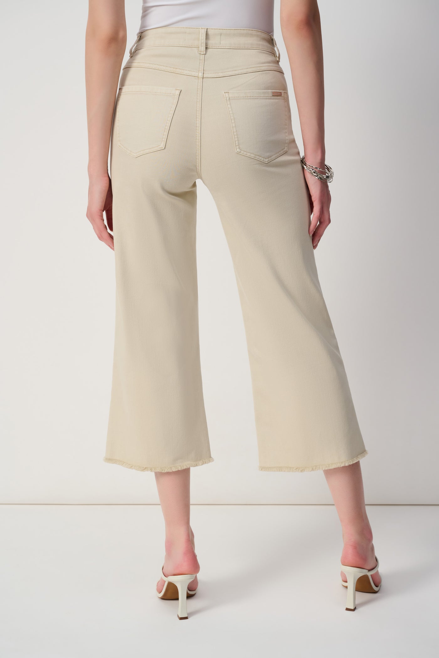 Culotte Jeans With Embellished Front Seam Joseph Ribkoff