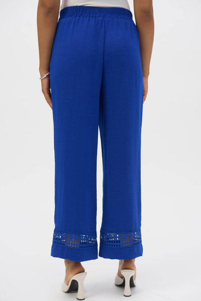Gauze Wide-Leg Pants With Guipure Trim - Dream Pants