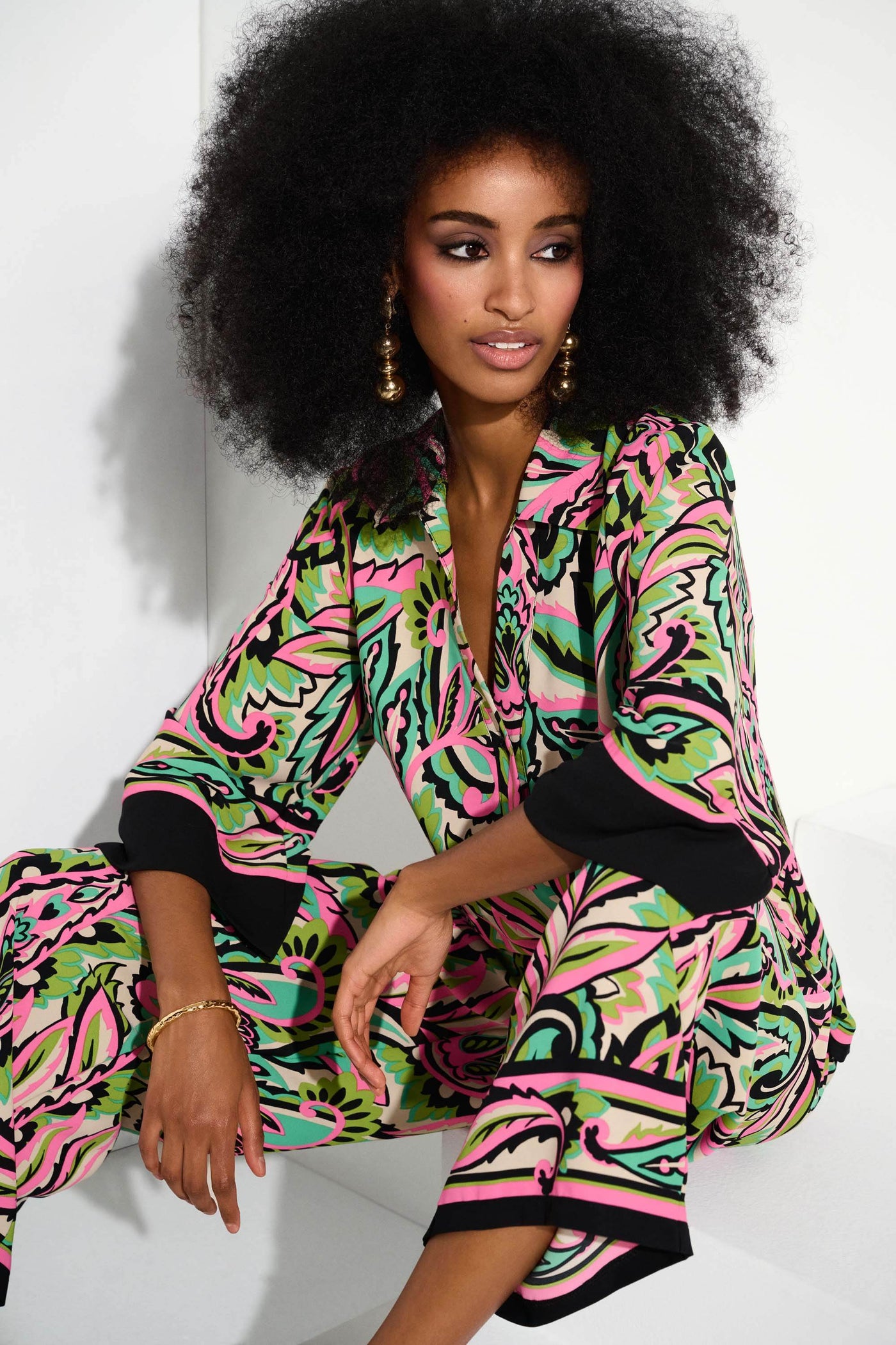 Woven Paisley Print Boxy Top - Dream Pants