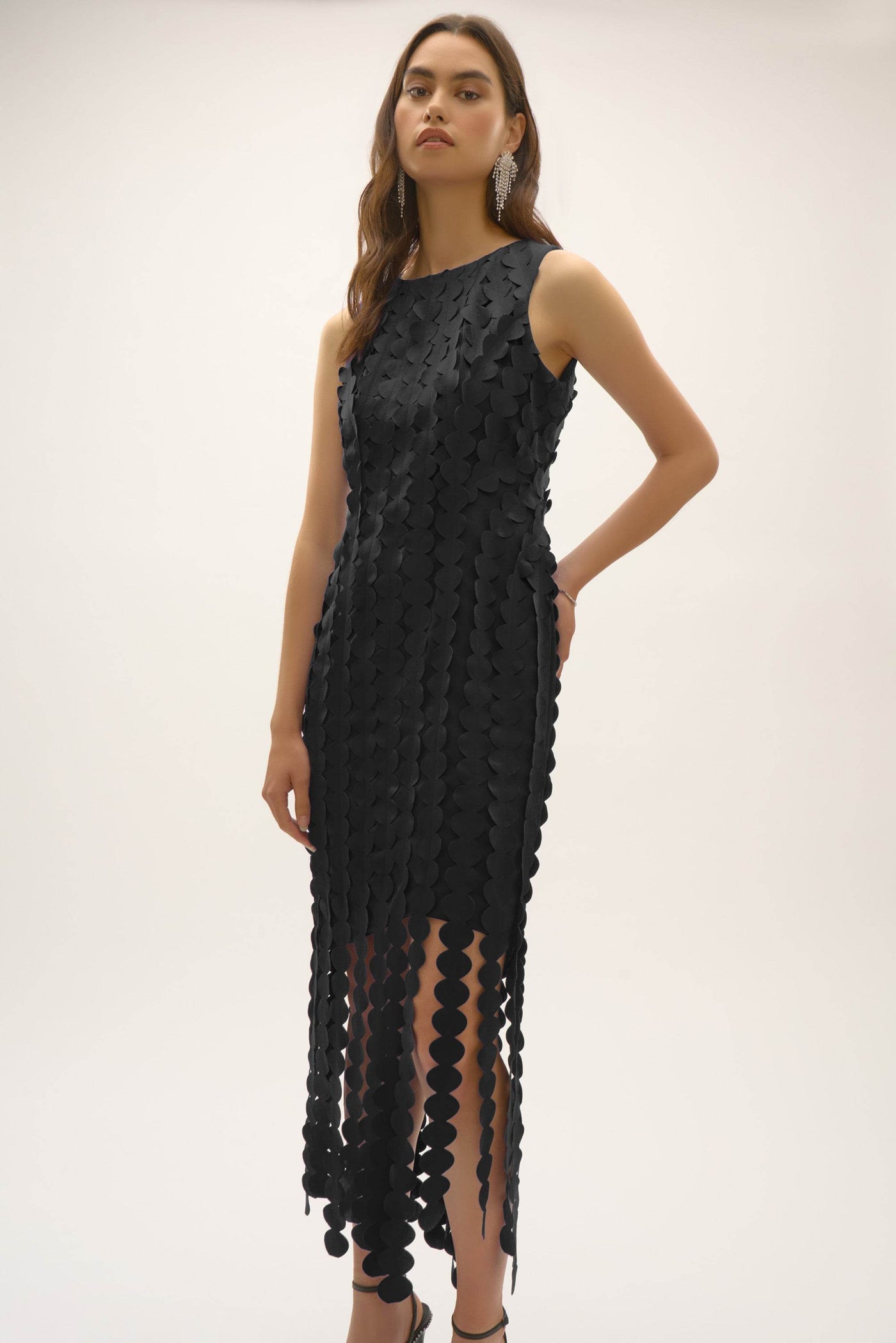 Signature Scuba Knit Sheath Dress with Circle Fringes - Dream Pants