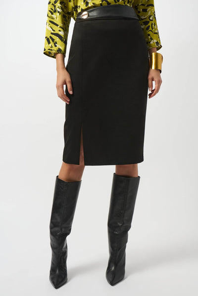 Scuba Suede And Leatherette Pencil Skirt - Dream Pants