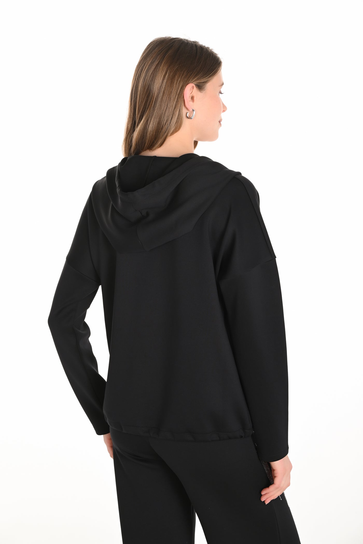 Relaxed Fit Hoodie with Metallic Accents Frank Lyman