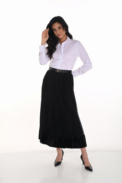 Pleated Midi Knit Skirt Frank Lyman