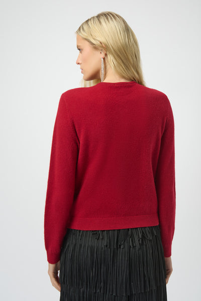 Cashmere Button-Front Crew Neck Cardigan Joseph Ribkoff