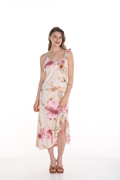 Floral Wrap Midi Dress Frank Lyman