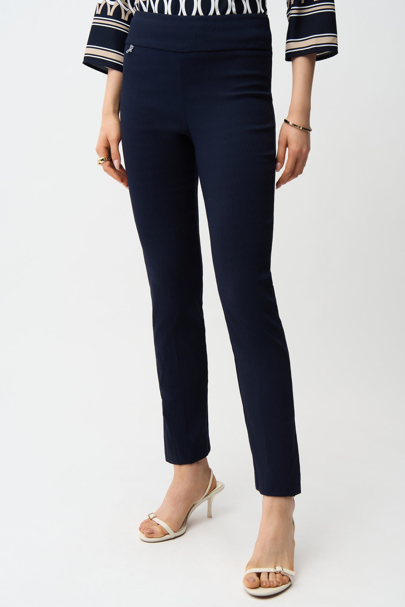 Jacquard Straight Pull-On Pants Joseph Ribkoff