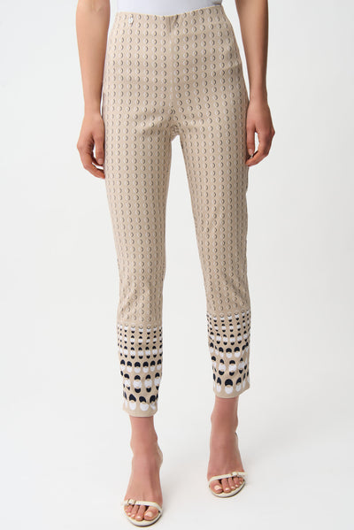 Millennium Geometric Print Straight Pull-On Pants Joseph Ribkoff