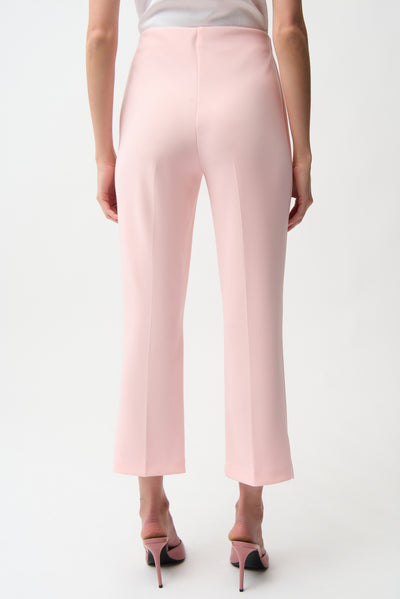 Silky Knit Crop Pull-On Pants With Gold Buttons Joseph Ribkoff