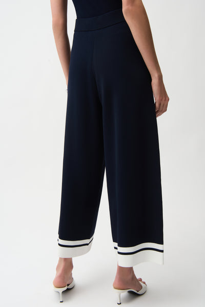 Viscose Blend Culotte pants With Stripe Detail Joseph Ribkoff