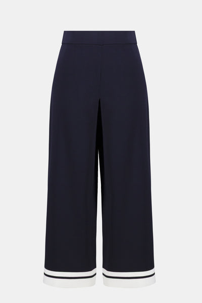 Viscose Blend Culotte pants With Stripe Detail Joseph Ribkoff