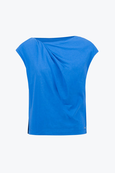 Cotton Top With Asymmetrical Collar Joseph Ribkoff