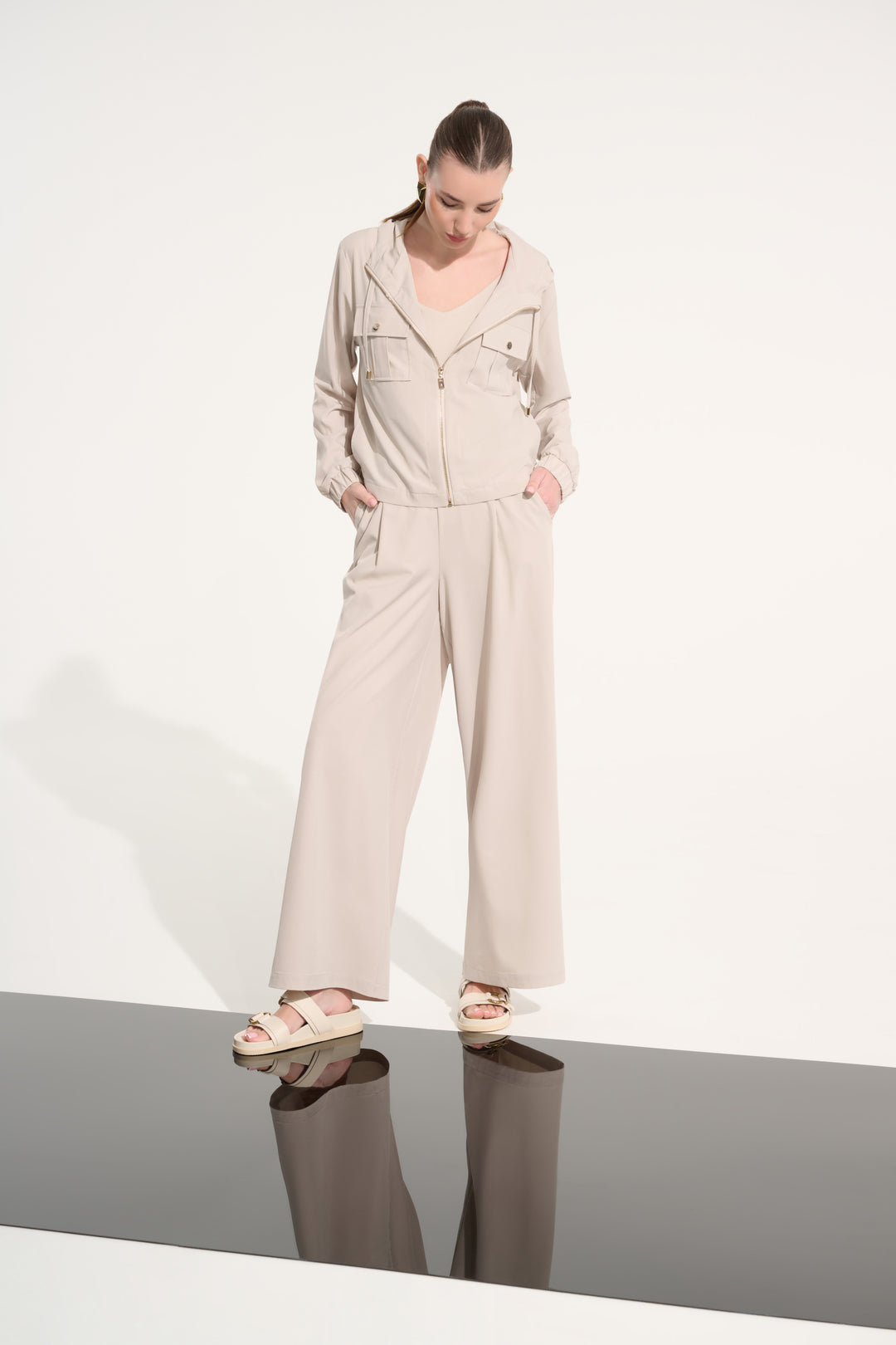 Joseph Ribkoff Stretch Woven Pull-On Wide Leg Pants 262622 – Dream